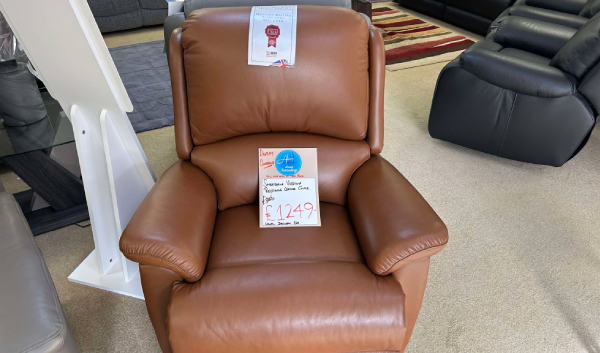 Reclining Leather Chair In Brown